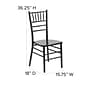 Flash Furniture HERCULES Series Wood Chiavari Chair, Black, 2 Pack (2XSBLACK)