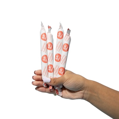 Aunt Flow Regular Absorbency Cotton Tampons, Cardboard Applicator, 500/Carton (AF-TAMP-APL-500)