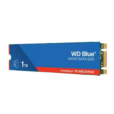WD Blue SA510 1TB M.2 SATA III Internal Solid State Drive, 3D-NAND (WDS100T3B0B-00AXS0)