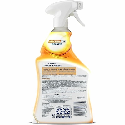 Lysol Kitchen Pro Antibacterial Grease & Grime All Purpose Cleaner, Citrus Scent, 22 oz. Spray Bottl