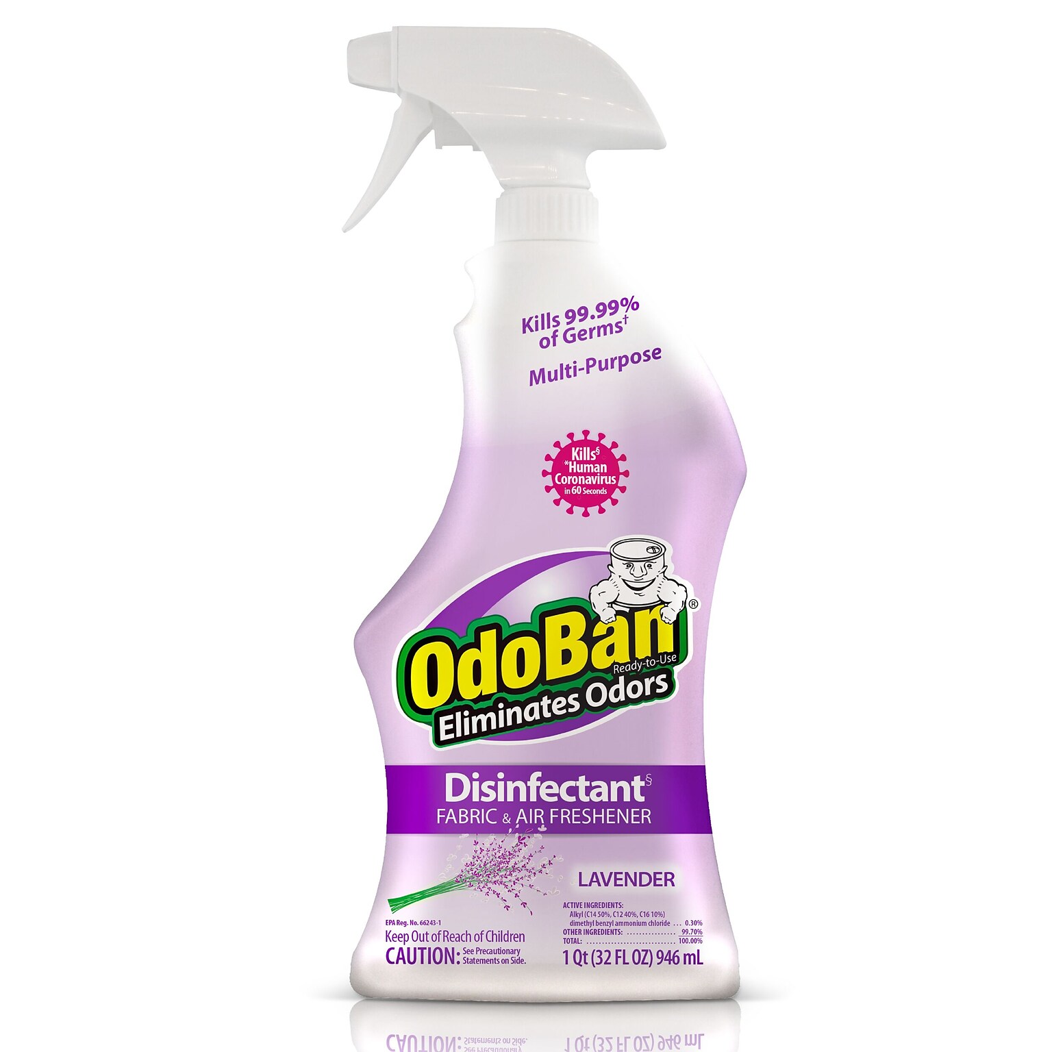 OdoBan Air Freshener & Deodorizer Spray, Lavender Scent, 32 oz. (910101-Q6)