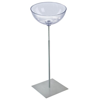 Azar 14 Bowl Floor Display, Silver/Clear (700974)
