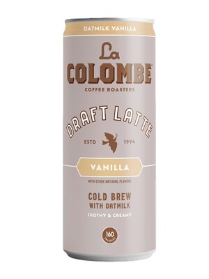 La Colombe Draft Oatmilk Vanilla Latte Caffeinated Cold Brew Coffee, Medium Roast, 11 oz., 12/Carton