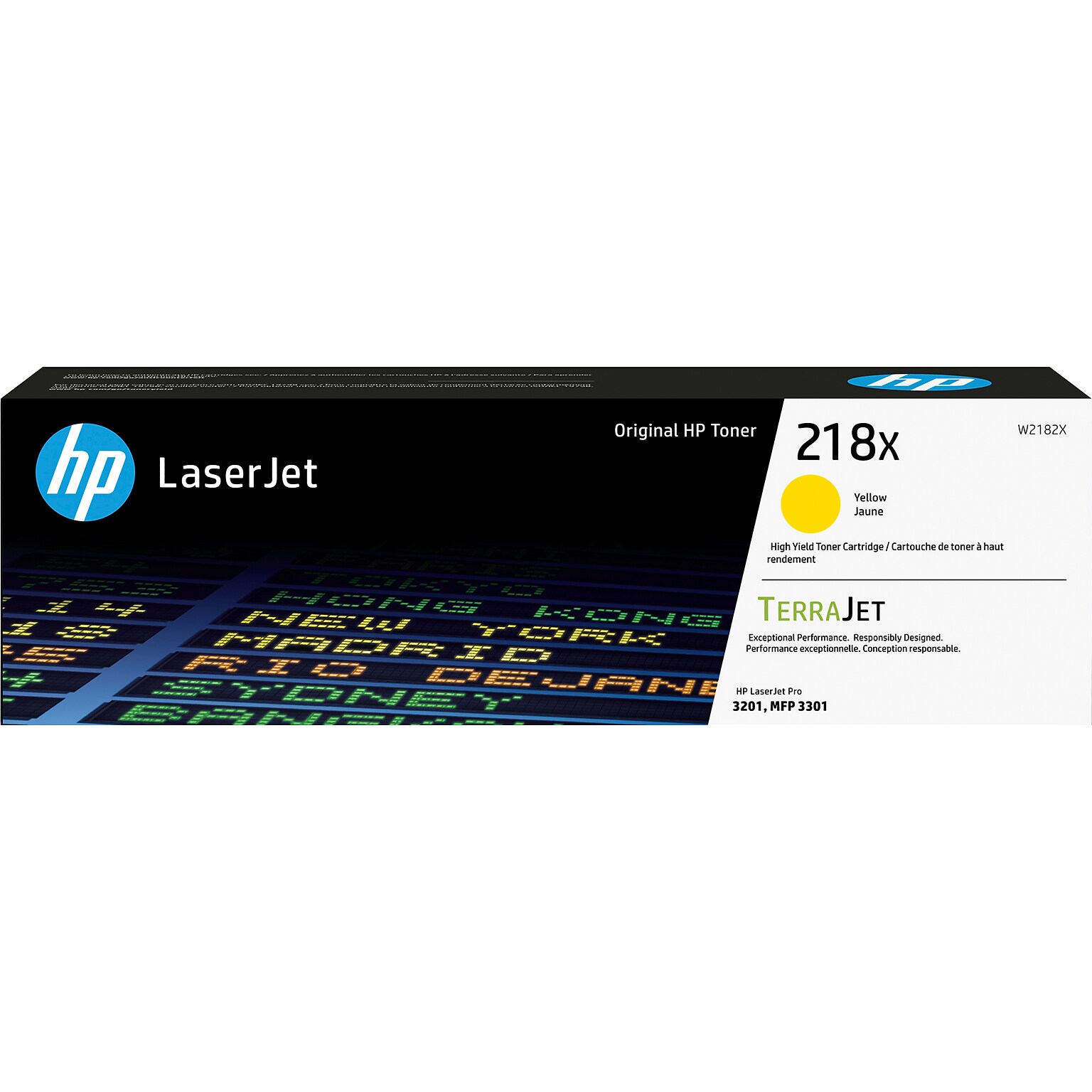 HP 218X Yellow High Yield Toner Cartridge, Prints Up to 2500 Pages (W2182X)