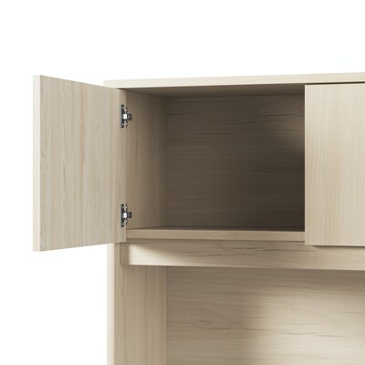 Bush Business Furniture Studio C 72"W L Shaped Desk with Hutch and Mobile File Cabinet, Natural Elm (STC006NESU)