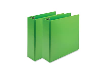 Samsill Earths Choice 3 3-Ring View Binder, Lime, 2/Pack (SAMU86878)