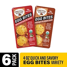 Organic Valley Egg Bites Variety Pack, 4oz, 6/Carton (600-03001)