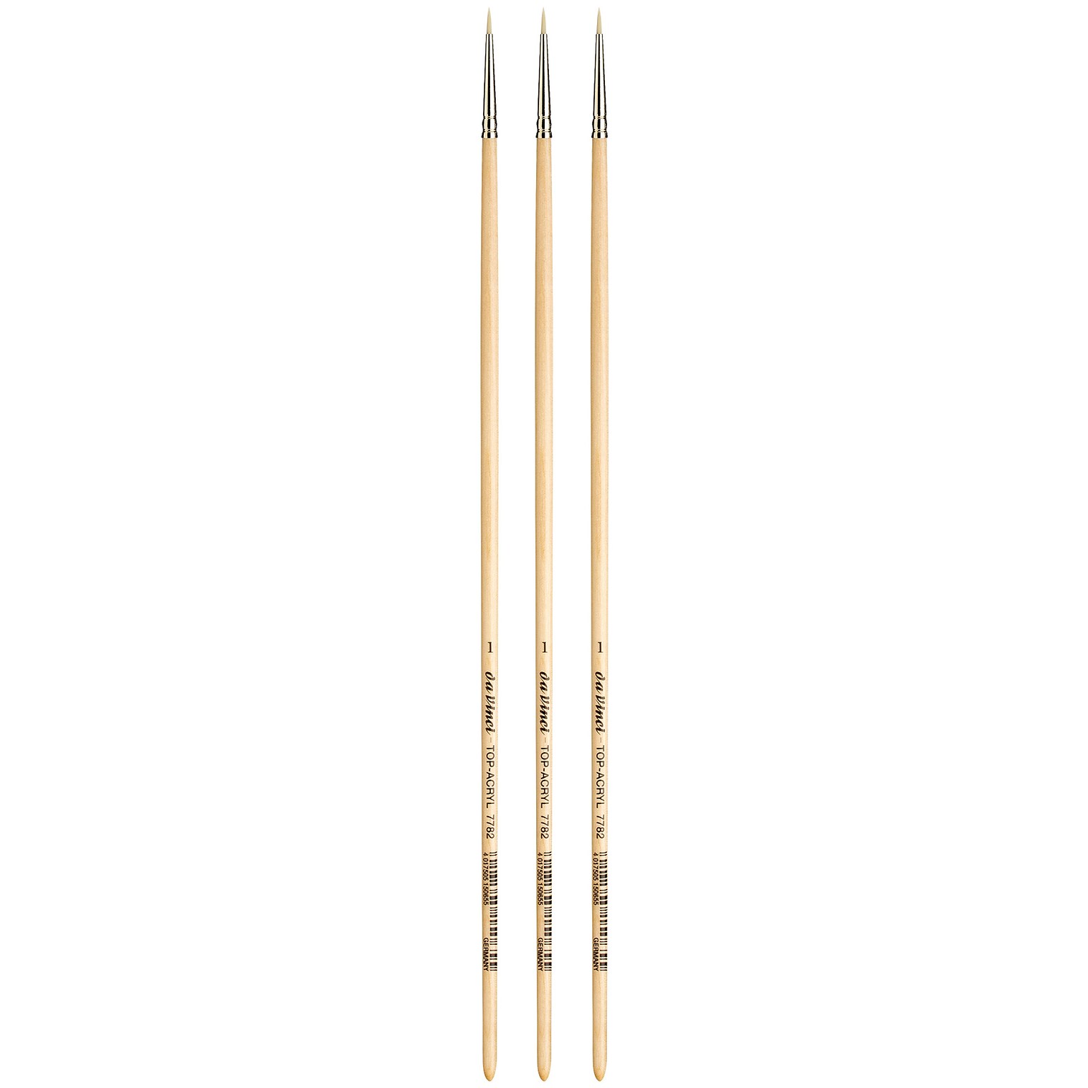 da Vinci TOP-ACRYL Oil and Acrylic Synthetic Bristle, Round Brush, 3/Bundle (DVXVA77821-3)