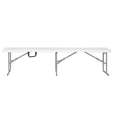Regency Trestle Series Plastic 6' Commercial Grade Folding Bench, White (BENM7211WH)