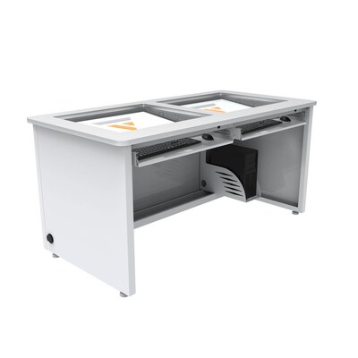 VersaDesk 72W Downview Computer Desk, White (DV7224-WW)