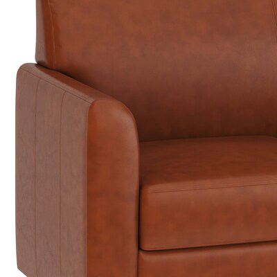 Flash Furniture Hercules Diplomat LeatherSoft Reception Chair, Cognac/Chrome Legs (BT8271CGCHR)