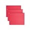 Smead Adjustable Tab Recycled Hanging File Folder, 3/4 Expansion, 5-Tab, Letter Size, Red, 25/Box (