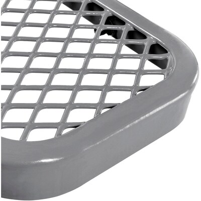 Global Industrial 6' Outdoor Steel Flat Bench, Expanded Metal, Gray (277156GY)