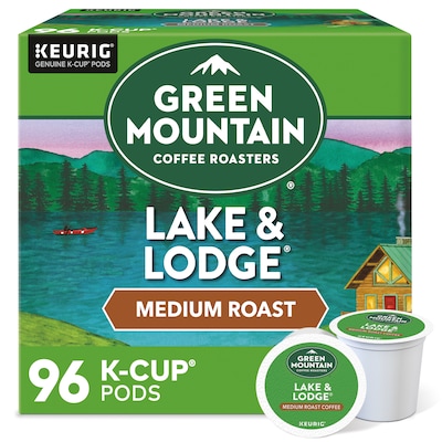 Green Mountain Lake & Lodge Coffee Keurig® K-Cup® Pods, Medium Roast, 96/Carton (65234)
