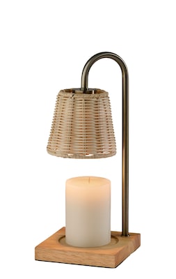 Simplee Adesso Ridgley Candlewarmer 13.25" Halogen Table Lamp, Antique Brass (SL1190-21)
