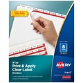 Avery Index Maker Paper Dividers with Print & Apply Label Sheets, 8 Tabs, White, 25 Sets/Pack (11447