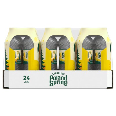 Poland Spring Lemon Sparkling Purified Water, 16.9 oz., 24/Carton (12349569/100965)