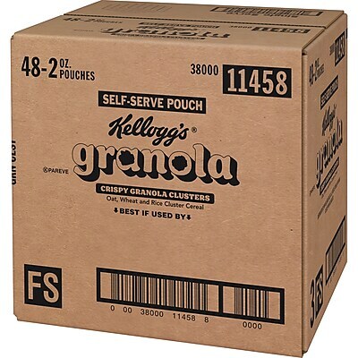Kellogg's Crunchy Clusters Granola, 2 oz., 48 Packs/Carton (WKK11458)