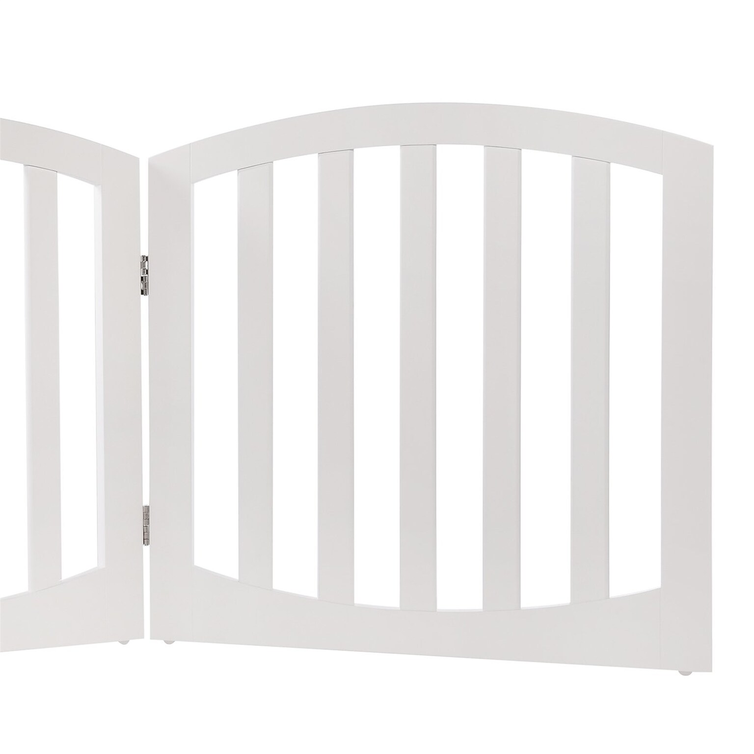 Arf Pets 24H Freestanding 360° Foldable Wood Dog Gate, 3-Panel, White (APG24WH)