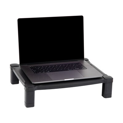Mind Reader Adjustable Plastic Monitor/Laptop Stand, Black (PLMONST-BLK)