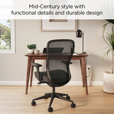 Union & Scale™ MidMod 48 Computer and Writing Desk, Espresso (UN56966)