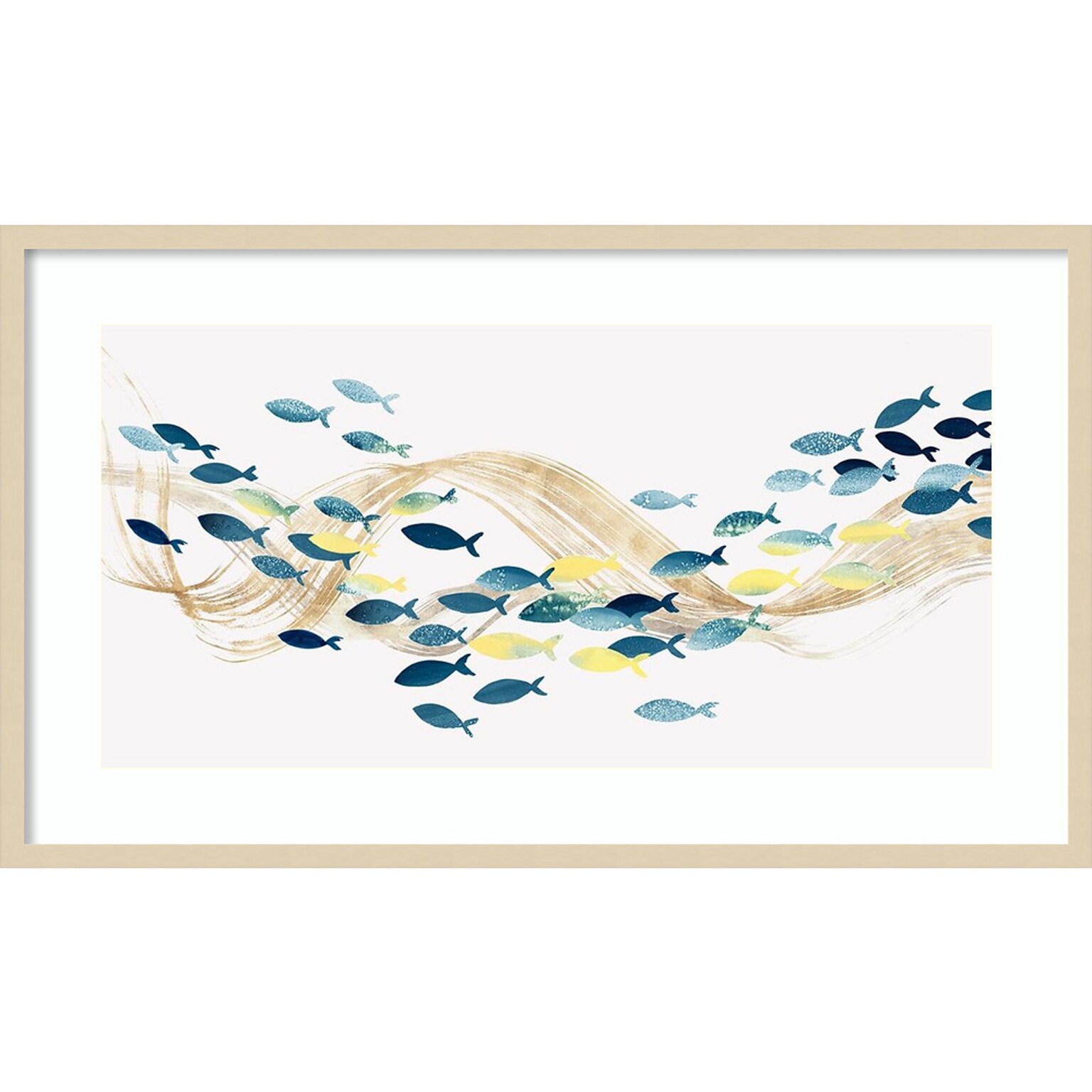 Amanti Art Under Water Sea Life by Isabelle Z Wood Framed Wall Art Print, 41 x 24 (A42675536683)