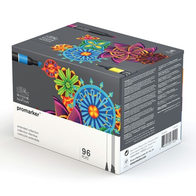 Winsor & Newton Promarker Dual-Tip Alcohol Based Marker, Extended Collection, 96/Pack (WNX0290152)