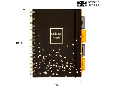 Pukka Pad Rochelle & Jess 5-Subject Subject Notebooks, 6.9" x 9.8", College Ruled, 100 Sheets, Assorted Colors, 3/Pk (9447-ROC)