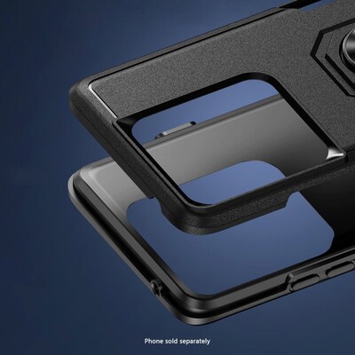 SaharaCase Raider Series ArmorPro Kickstand Case for Motorola Edge, Shock Absorbing, Scorpion Black (CP00855)