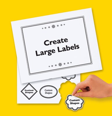 Avery Laser ID Labels, 8-1/2" x 11", White, 25 Labels/Pack (6465)