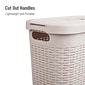 Mind Reader 10.57-Gallon Laundry Hamper with Lid, Plastic, Ivory (40HAMP-IVO)