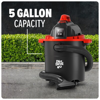 Dirt Devil 5 Gal. Wet/Dry Vacuum Cleaner, 3 Peak HP (SD65000)