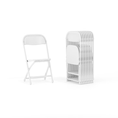 Flash Furniture Kids Plastic Armless Folding Chair, White, 10/Pack (10YKIDWH)