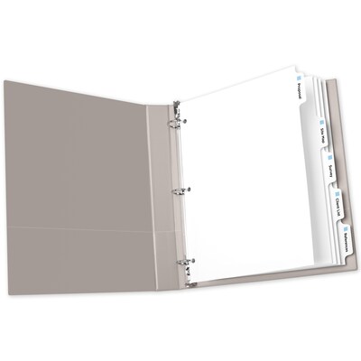 Avery Copier Tab Dividers, Double Reverse Collated, 5-Tab, White, 30 Sets/Box (20406)