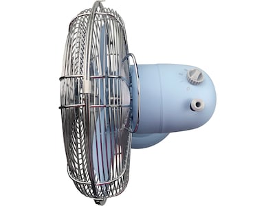 Good Housekeeping Oscillating Desk Fan, 3-Speed, Silver/Light Blue (92608)