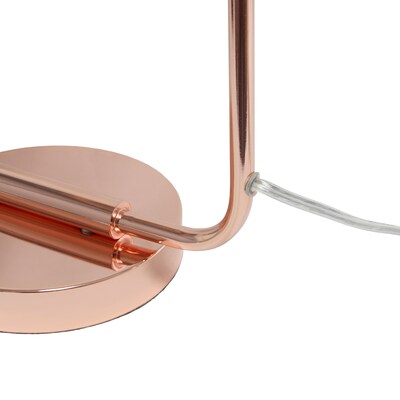 Lalia Home Industrial Mesh Desk Lamp, Rose Gold (LHD-2000-RG)