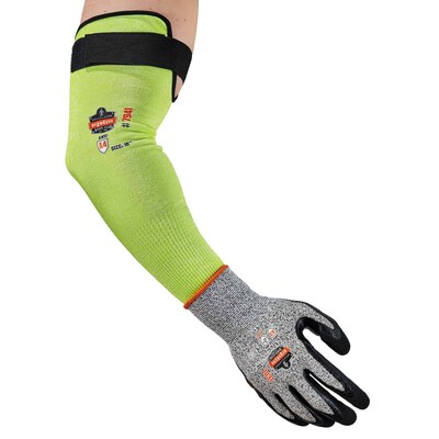 Ergodyne ProFlex 7941-PR Cut-Resistant Arm Sleeve, ANSI A4, Lime, 18 in, 1 Pair (17943)