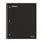 TRU RED™ Premium 1-Subject Notebook, 8.5" x 11", College Ruled, 100 Sheets, Black (TR20950)