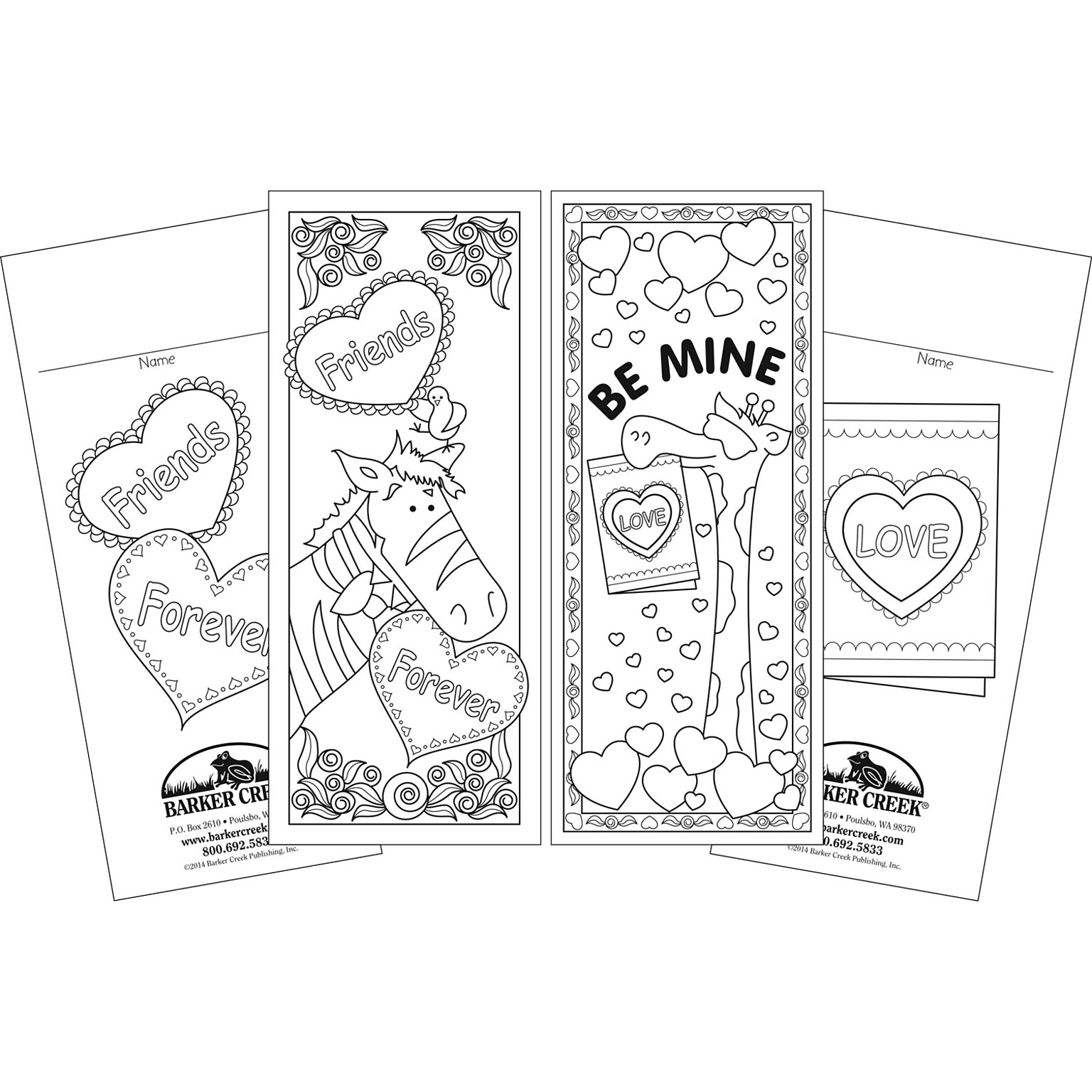 Barker Creek Celebrate Valentines Day Bookmark Set, 60/Pack (LL2197)