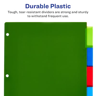 Avery Big Tab Insertable Plastic Divider, 5 Tabs, Multicolored (11900)