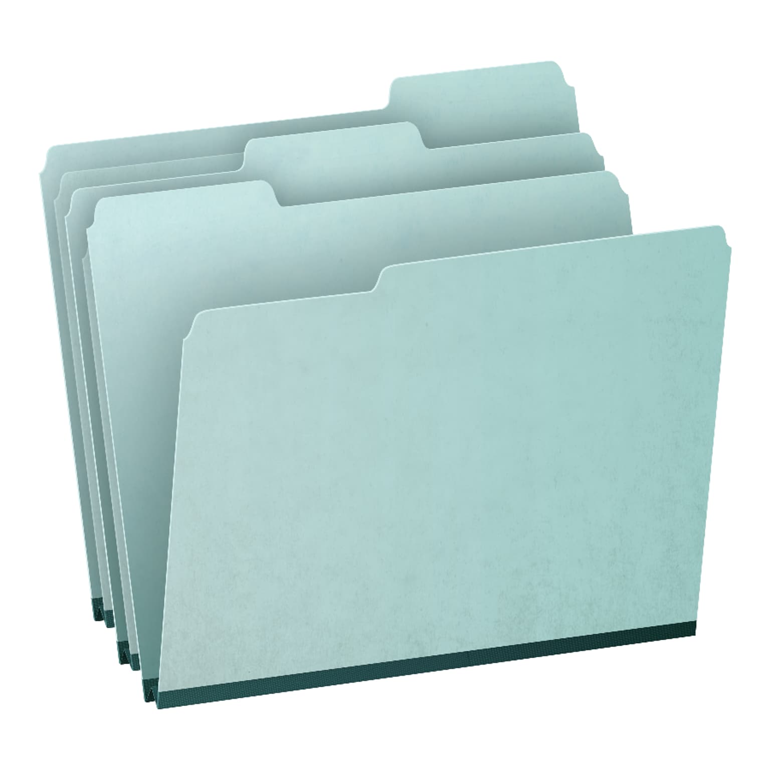 Pendaflex Recycled Heavy Duty Pressboard File Folder, 1/3-Cut Tab, 1 Expansion, Letter Size, Blue, 25/Box (9200T 1/3)