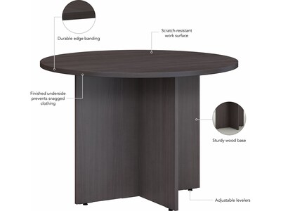 Bush Business Furniture 42" Round Conference Table, Storm Gray (99TB42RSG)