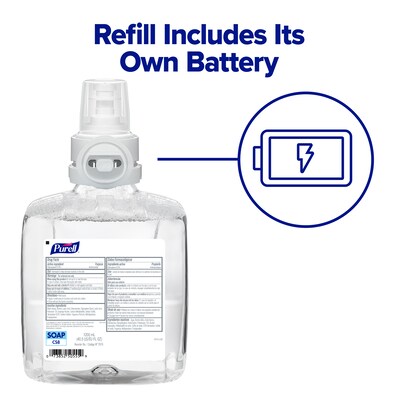 PURELL HEALTHY SOAP Foaming Hand Soap Refill for CS8 Dispenser, 1200 ml, 2/Carton (7874-02)