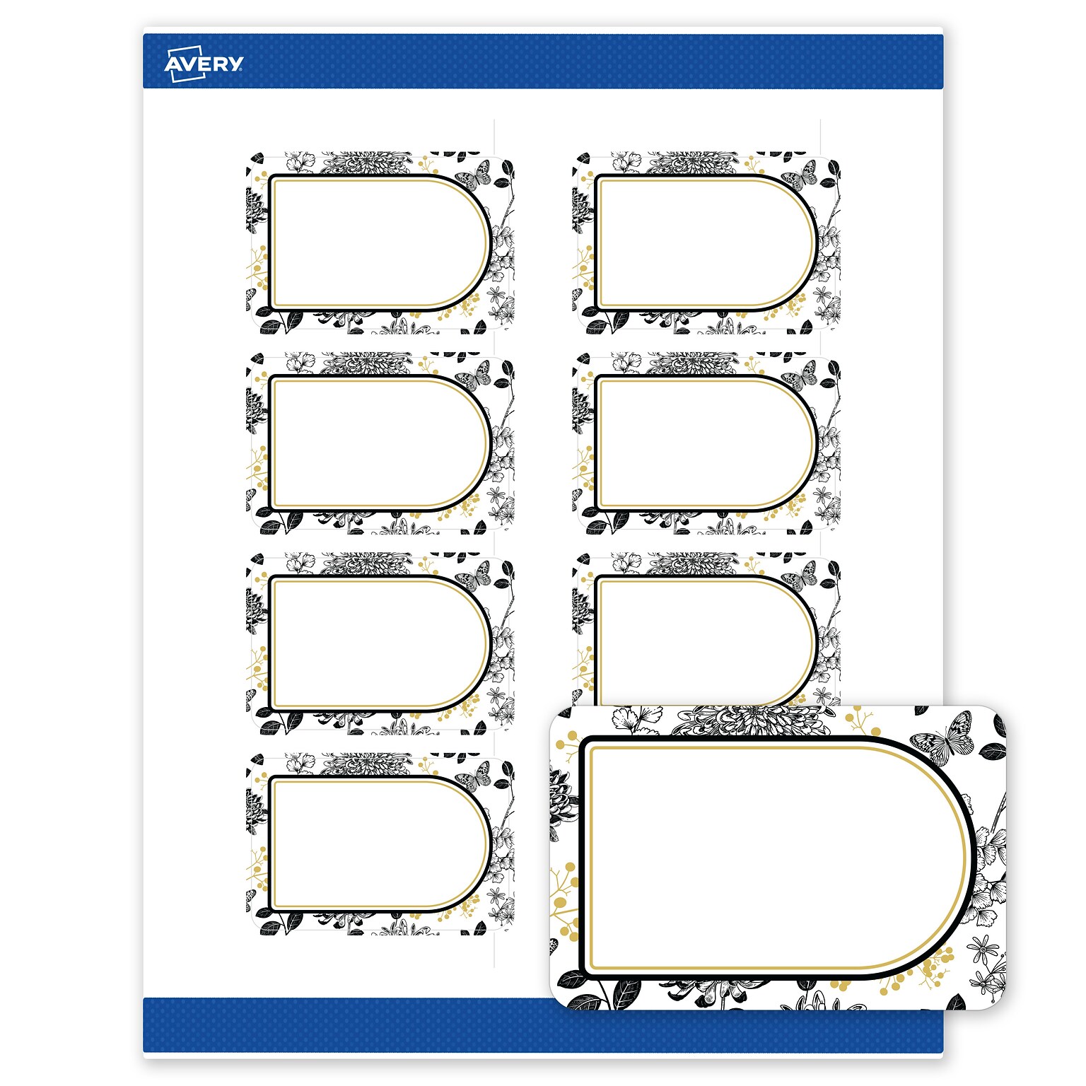 Avery Rectangle Laser/Inkjet Multipurpose Labels, 2 x 3, White, 80/Pack (19479371017)
