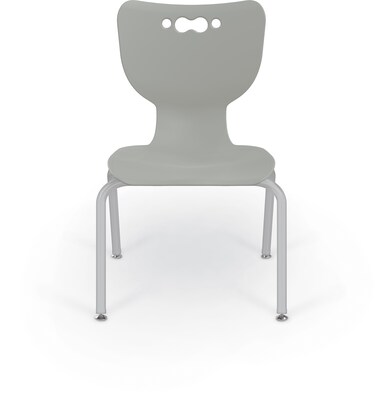 MooreCo 14" Hierarchy Student Chair with 4 Legs, Morning Fog/Platinum Base (703673562843)