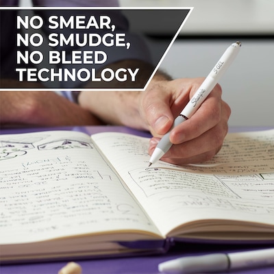 Sharpie S-Gel Retractable Pens, Medium Point, 0.7mm, Black Ink, 36/Pack (2270852)