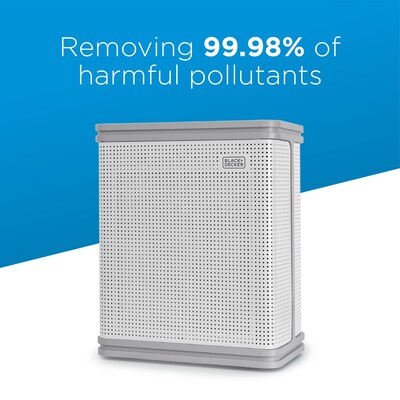 Black & Decker Replacement 2-Piece HEPA + Carbon Air Purifier Filter, 14.1" x 13.9" x 0.8" (AF4)