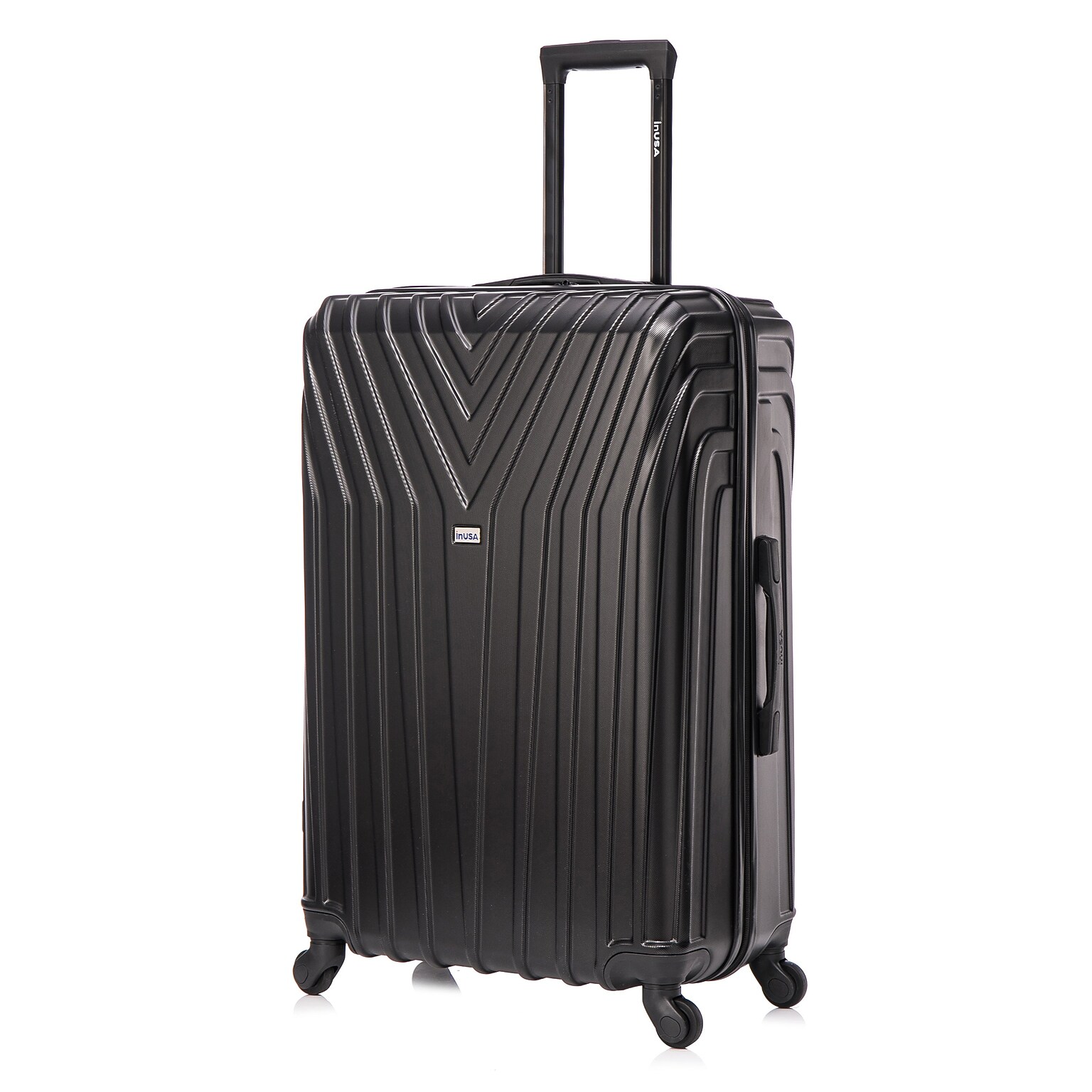InUSA Vasty 30.31 Hardside Suitcase, 4-Wheeled Spinner, TSA Checkpoint Friendly, Black (IUVAS00L-BLK)
