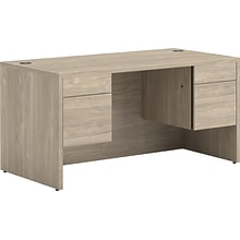 HON 10500 Series 60W Double-Pedestal Desk, Kingswood Walnut (H10573.LKI1LKI1)