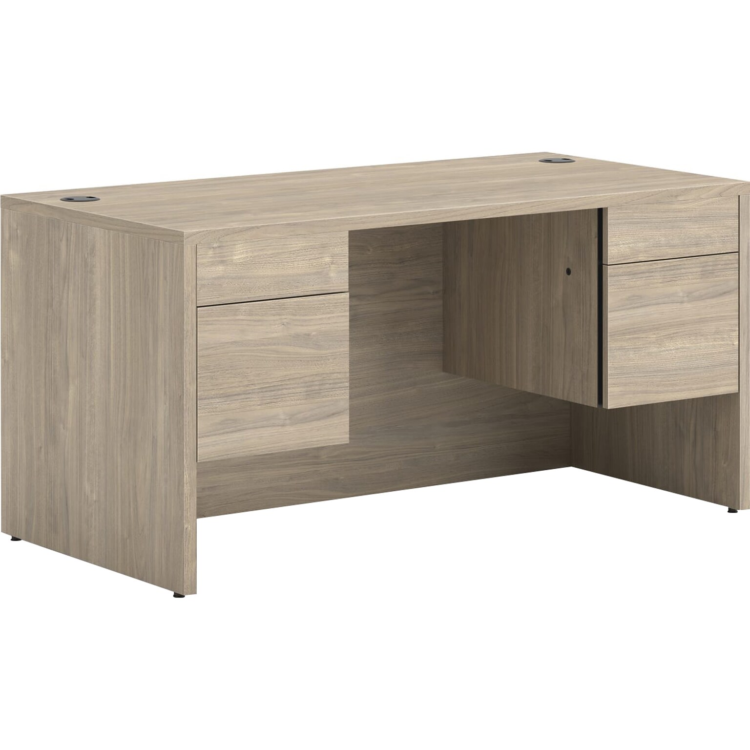HON 10500 Series 60W Double-Pedestal Desk, Kingswood Walnut (H10573.LKI1LKI1)